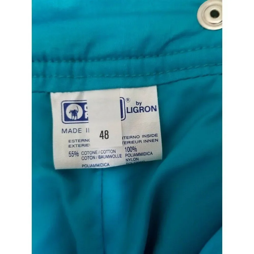 Turquoise Snow Pants Made in Italy Size 48